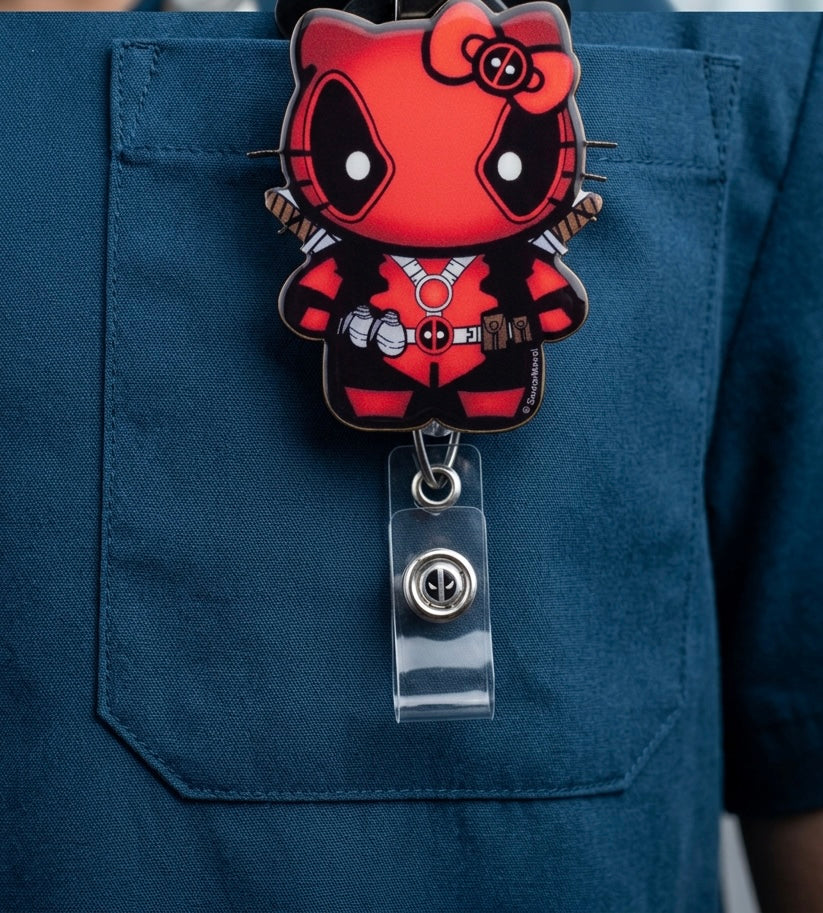 Deadpool inspired badge reel